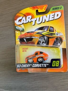 '63 Chevy Corvette Die-Cast Toy Car - Orange